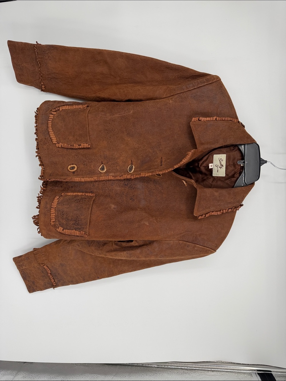 Scully Western Fringe
Genuine Leather lined Jacket Brown Size M